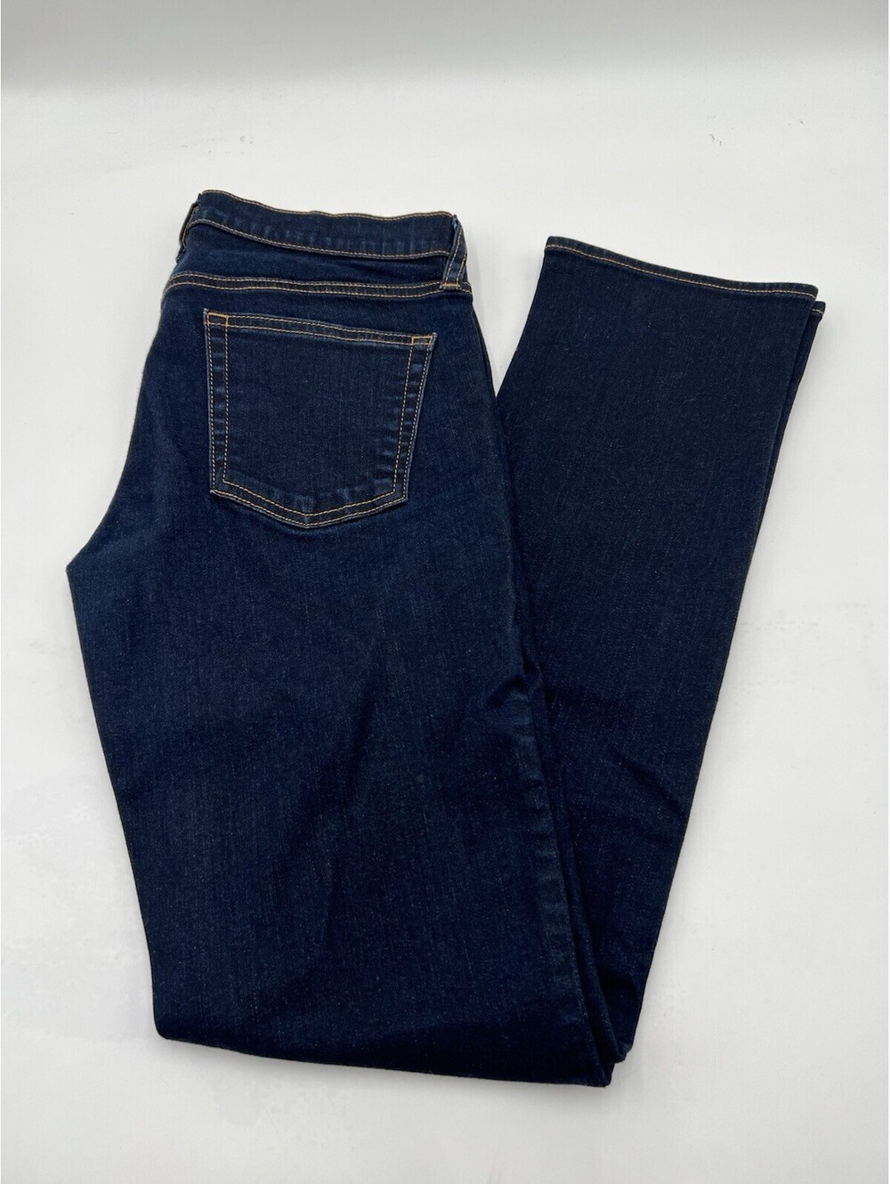 J Crew Stretch Jeans Womens Dark Wash Skinny Straight Mid Rise Denim Size 26x31